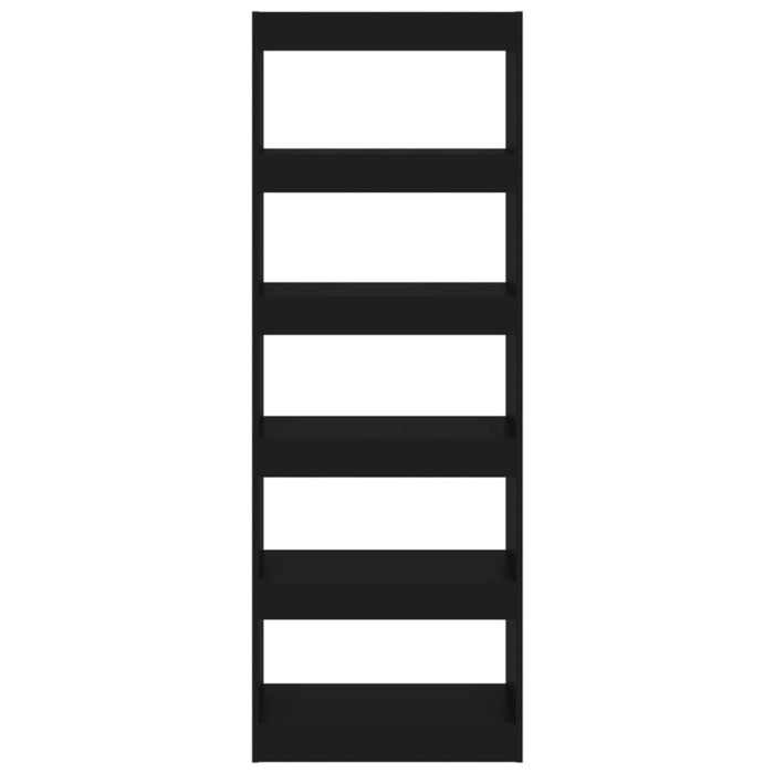 Book Cabinet Room Divider Black 60x30x166 Cm Engineered