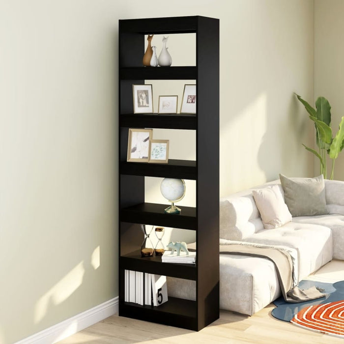 Book Cabinet Room Divider Black 60x30x198 Cm Noolnt