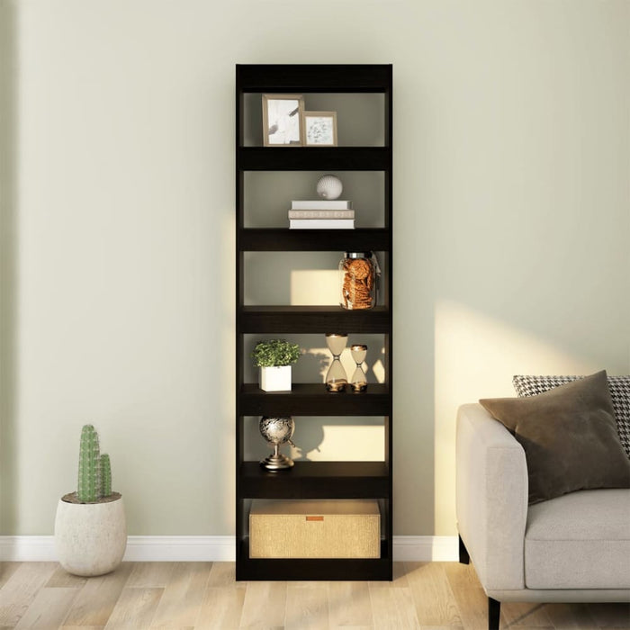 Book Cabinet Room Divider Black 60x30x198 Cm Noolnt