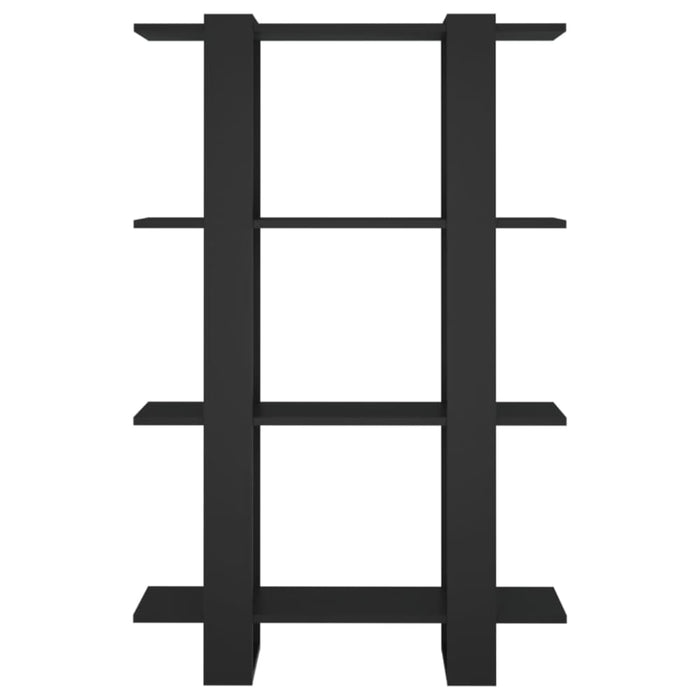 Book Cabinet Room Divider Black 80x30x123.5 Cm Noopip