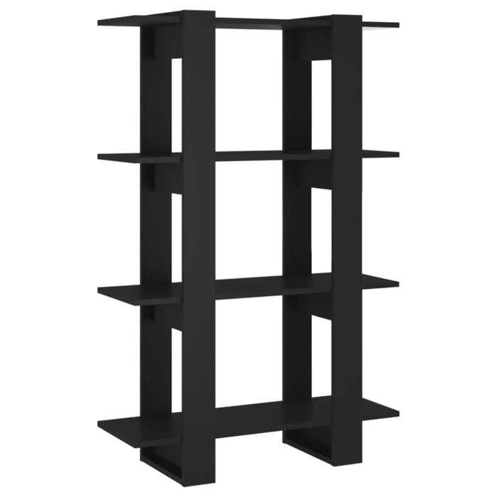 Book Cabinet Room Divider Black 80x30x123.5 Cm Noopip