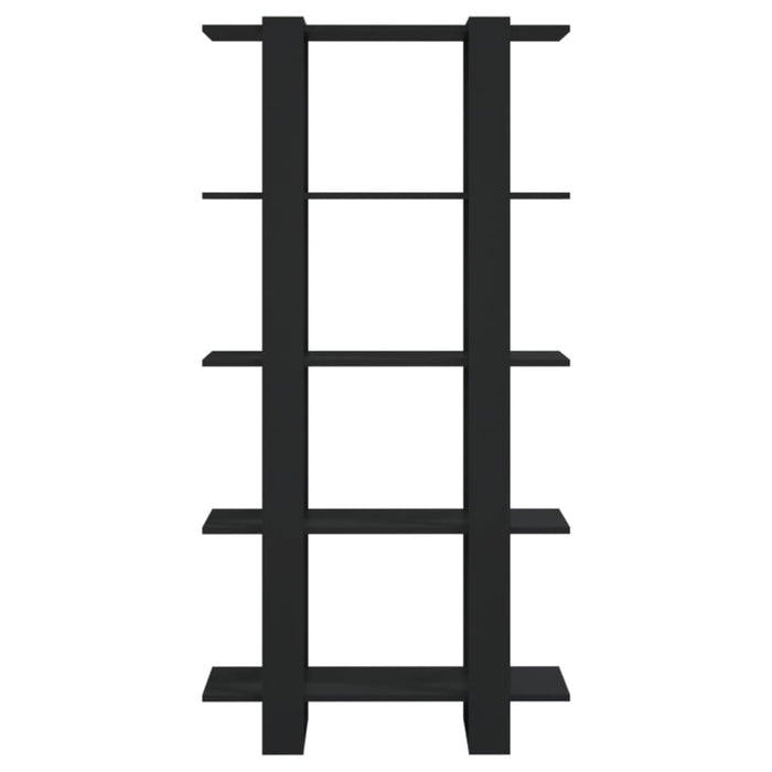 Book Cabinet Room Divider Black 80x30x160 Cm Engineered