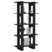 Book Cabinet Room Divider Black 80x30x160 Cm Engineered