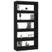 Book Cabinet Room Divider Black 80x30x166 Cm Engineered