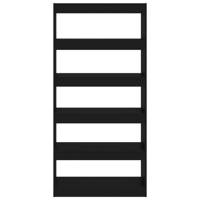 Book Cabinet Room Divider Black 80x30x166 Cm Engineered