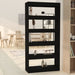 Book Cabinet Room Divider Black 80x30x166 Cm Engineered