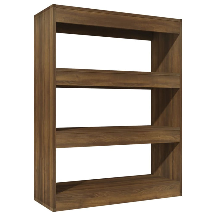 Book Cabinet Room Divider Brown Oak 80x30x103 Cm Engineered