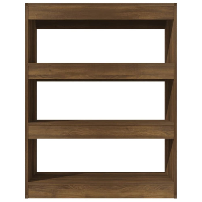 Book Cabinet Room Divider Brown Oak 80x30x103 Cm Engineered