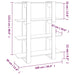 Book Cabinet Room Divider Concrete Grey 100x30x123.5 Cm
