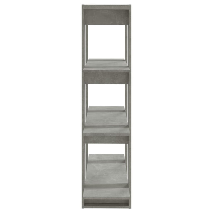Book Cabinet Room Divider Concrete Grey 100x30x123.5 Cm