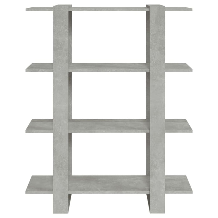 Book Cabinet Room Divider Concrete Grey 100x30x123.5 Cm