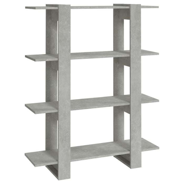 Book Cabinet Room Divider Concrete Grey 100x30x123.5 Cm