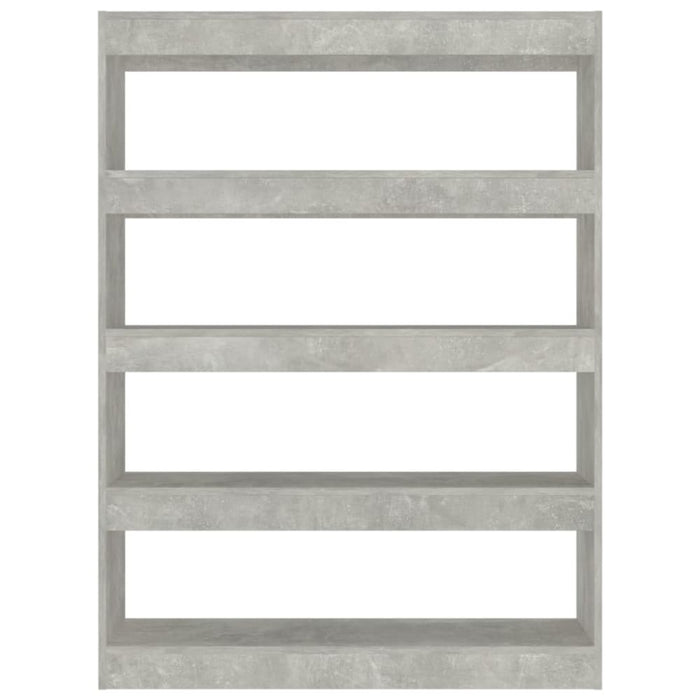 Book Cabinet Room Divider Concrete Grey 100x30x135 Cm Nooipn
