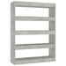 Book Cabinet Room Divider Concrete Grey 100x30x135 Cm Nooipn