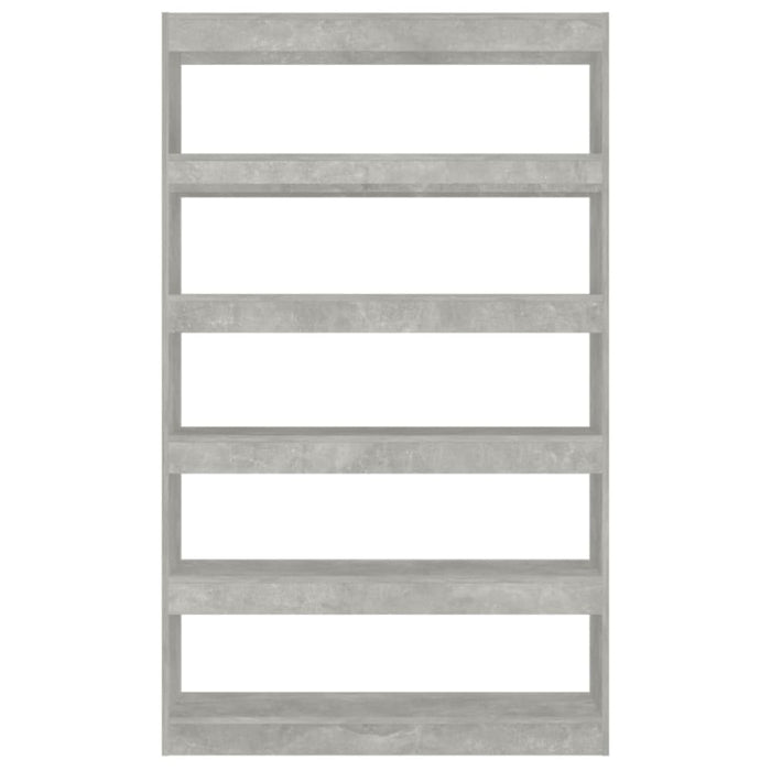 Book Cabinet Room Divider Concrete Grey 100x30x166 Cm Nooili