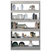 Book Cabinet Room Divider Concrete Grey 100x30x166 Cm Nooili