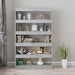 Book Cabinet Room Divider Concrete Grey 100x30x166 Cm Nooili