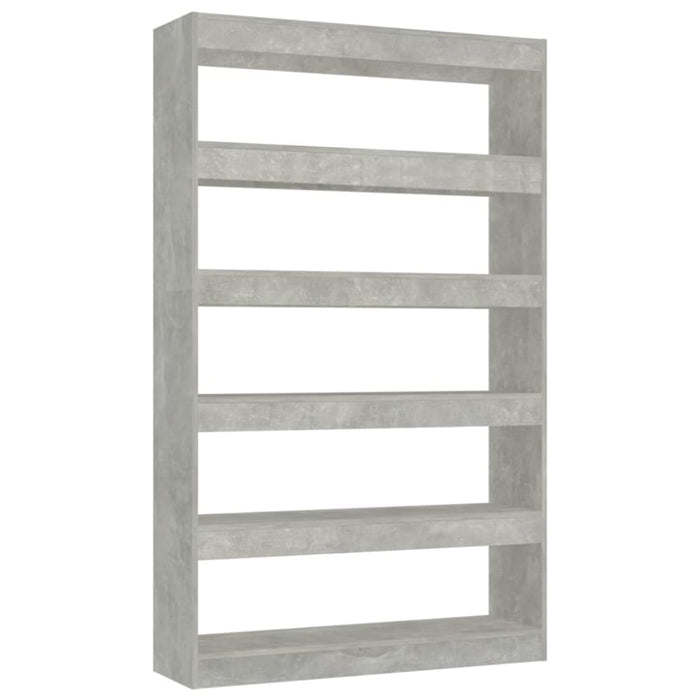 Book Cabinet Room Divider Concrete Grey 100x30x166 Cm Nooili