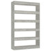 Book Cabinet Room Divider Concrete Grey 100x30x166 Cm Nooili