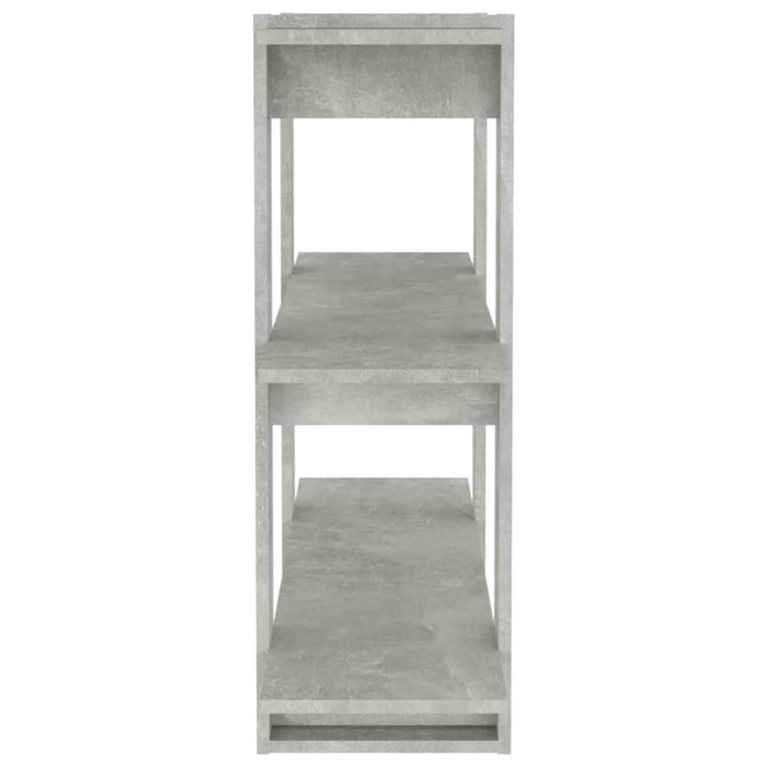 Book Cabinet Room Divider Concrete Grey 100x30x87 Cm Nooppo