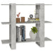 Book Cabinet Room Divider Concrete Grey 100x30x87 Cm Nooppo