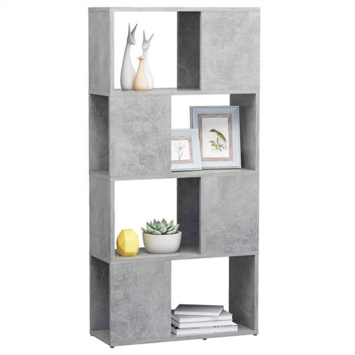 Book Cabinet Room Divider Concrete Grey 60x24x124.5 Cm