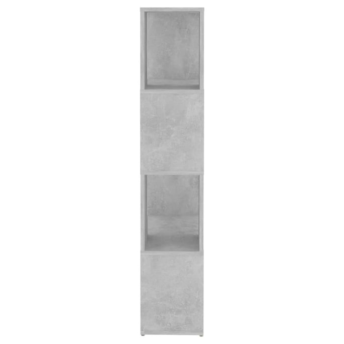 Book Cabinet Room Divider Concrete Grey 60x24x124.5 Cm