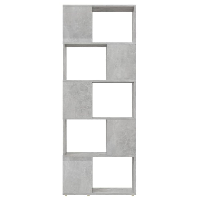 Book Cabinet Room Divider Concrete Grey 60x24x155 Cm Nbkbkt