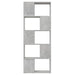 Book Cabinet Room Divider Concrete Grey 60x24x155 Cm Nbkbkt