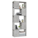 Book Cabinet Room Divider Concrete Grey 60x24x155 Cm Nbkbkt