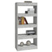Book Cabinet Room Divider Concrete Grey 60x30x135 Cm
