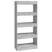 Book Cabinet Room Divider Concrete Grey 60x30x135 Cm