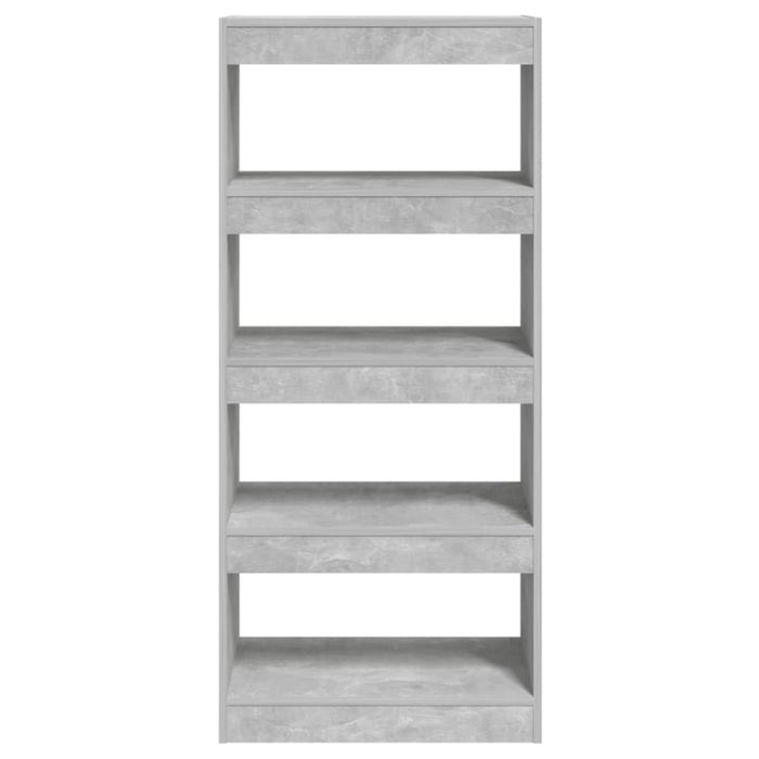 Book Cabinet Room Divider Concrete Grey 60x30x135 Cm