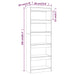 Book Cabinet Room Divider Concrete Grey 60x30x166 Cm