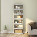 Book Cabinet Room Divider Concrete Grey 60x30x198 Cm Noolnl