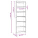 Book Cabinet Room Divider Concrete Grey 60x30x198 Cm Noolnl