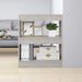 Book Cabinet Room Divider Concrete Grey 60x30x72 Cm Noolpb