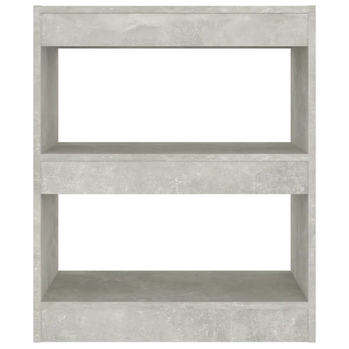 Book Cabinet Room Divider Concrete Grey 60x30x72 Cm Noolpb