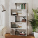 Book Cabinet Room Divider Concrete Grey 80x24x155 Cm