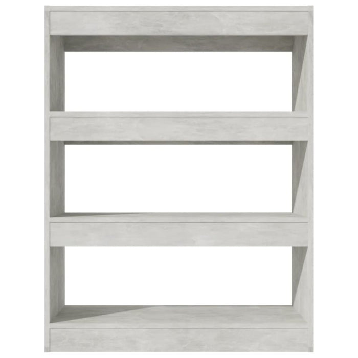 Book Cabinet Room Divider Concrete Grey 80x30x103 Cm