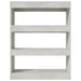 Book Cabinet Room Divider Concrete Grey 80x30x103 Cm