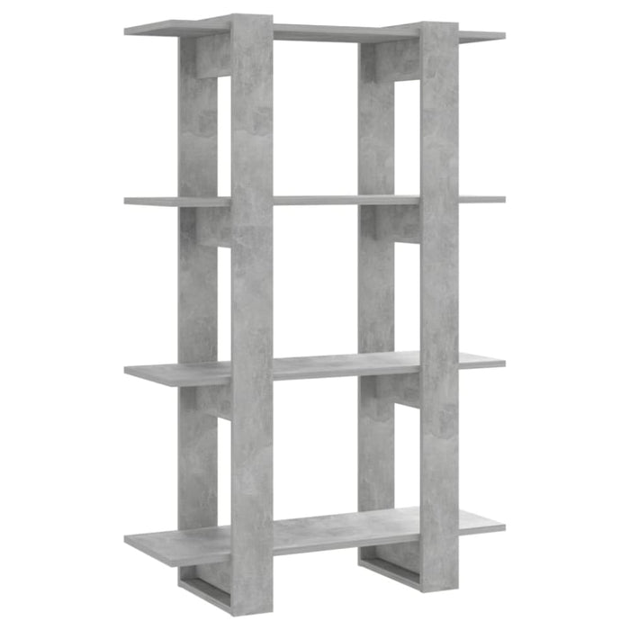 Book Cabinet Room Divider Concrete Grey 80x30x123.5 Cm