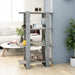 Book Cabinet Room Divider Concrete Grey 80x30x123.5 Cm