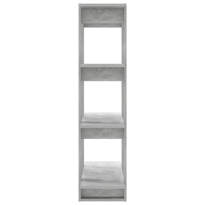 Book Cabinet Room Divider Concrete Grey 80x30x123.5 Cm