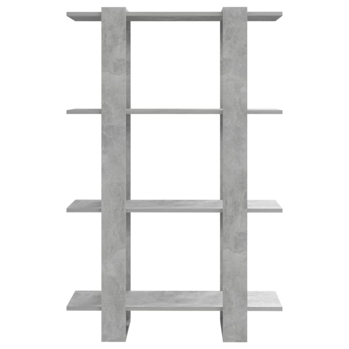 Book Cabinet Room Divider Concrete Grey 80x30x123.5 Cm
