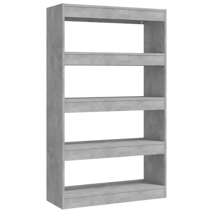 Book Cabinet Room Divider Concrete Grey 80x30x135 Cm