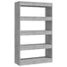 Book Cabinet Room Divider Concrete Grey 80x30x135 Cm