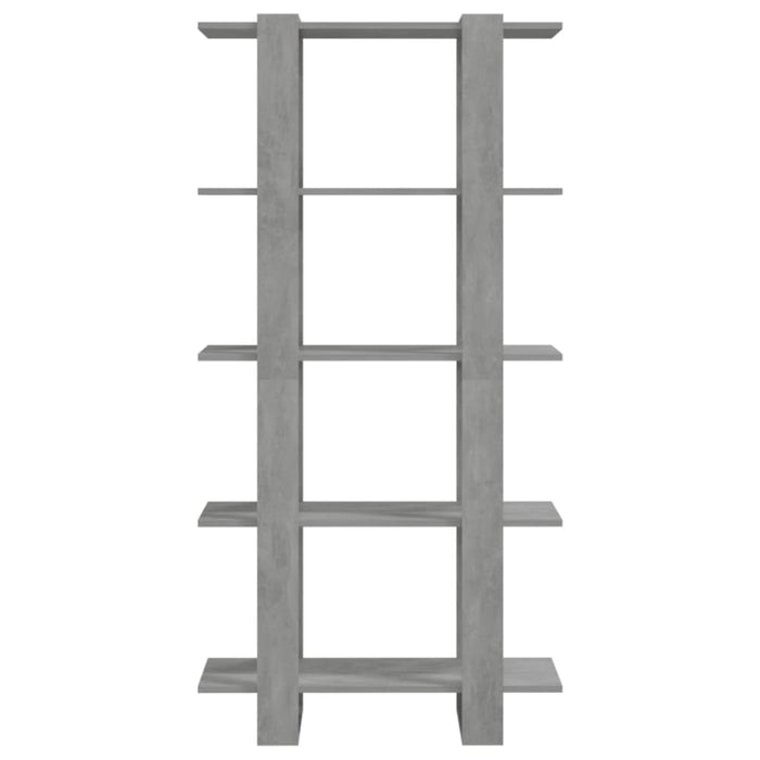 Book Cabinet Room Divider Concrete Grey 80x30x160 Cm