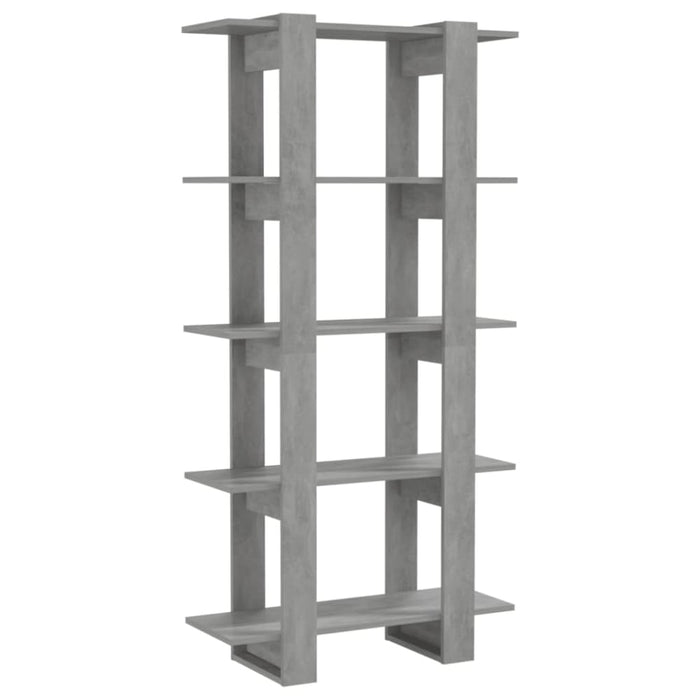 Book Cabinet Room Divider Concrete Grey 80x30x160 Cm