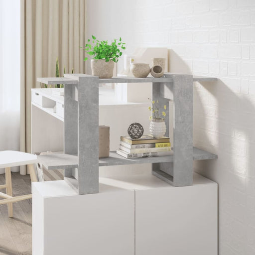 Book Cabinet Room Divider Concrete Grey 80x30x51 Cm Noopkl